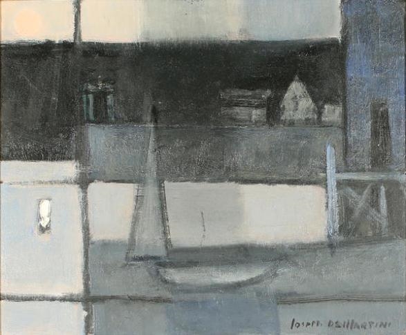 Artwork by Marianne Dock, Mohegan Dock, Made of watercolor on paper