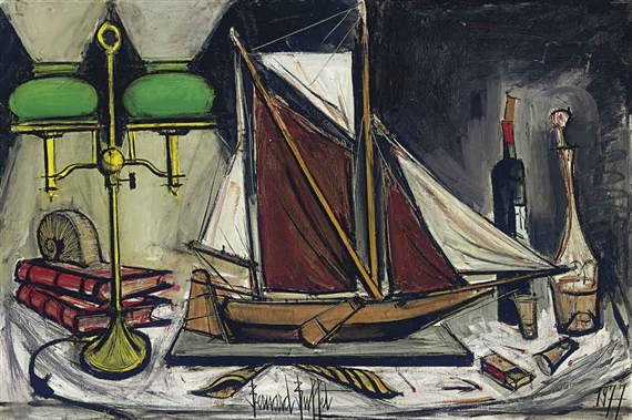 ベルナール・ビュッフェ【Le bar du Liberty's】 Bernard Buffet | Le bar du Liberty's (1950) | MutualArt