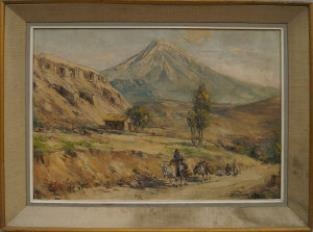 Travellers in a mountain landscape - Arthur Sarkissian