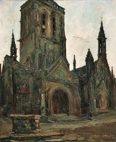 A Façade at Locronan by Kamesuke Hiraga, 1928