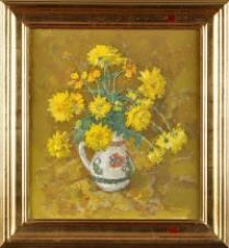 Flori Galbene a Still Life Study of Flowers by Ion Murariu