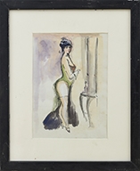 SET  OF 4; DRAWINGS OF WOMEN - Konstantin Ivanovich Rudakov