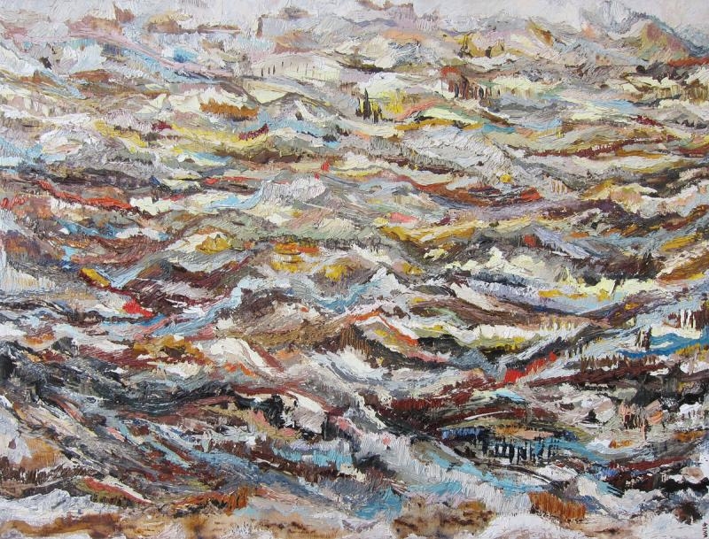 Artwork by Valerie Ng Lay Peng, Geo Movements, Made of Oil on canvas