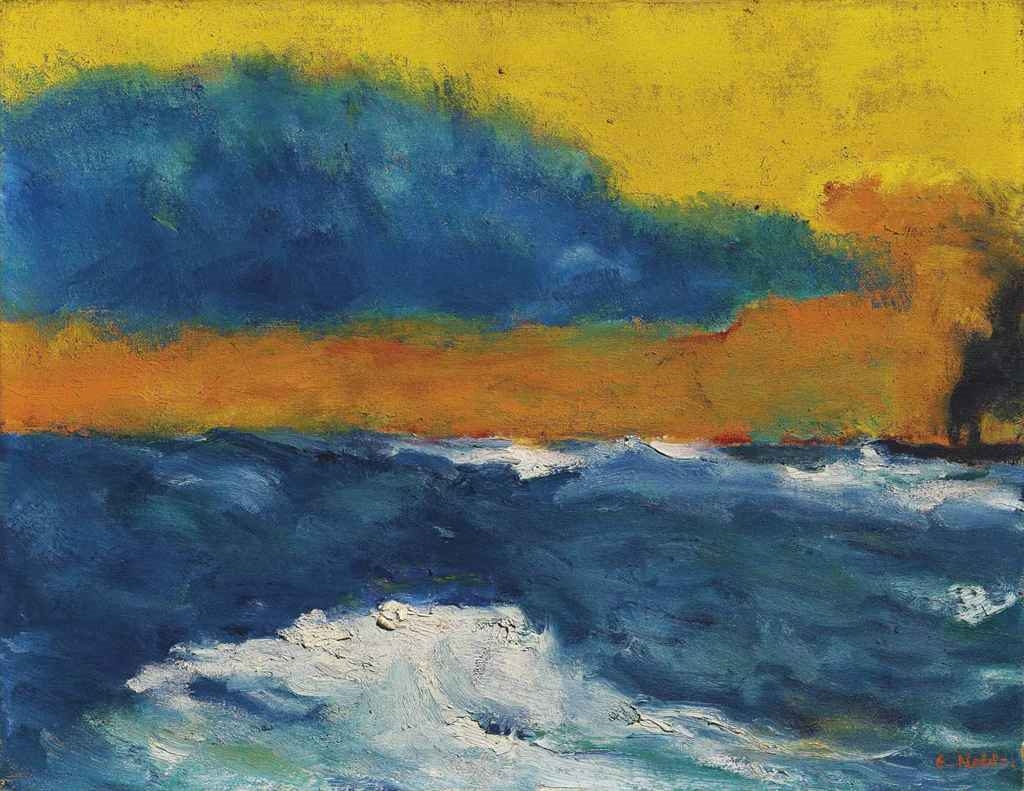 Artwork by Emil Nolde, Windiger Nachmittag, Made of oil on canvas