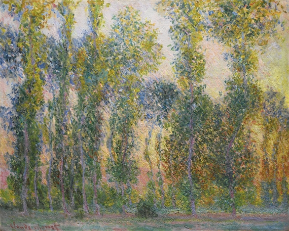 LES PEUPLIERS À GIVERNY by Claude Monet, 1887
