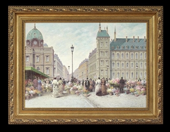 The Flower Market - Vasily Nicholayevich Gribennikov