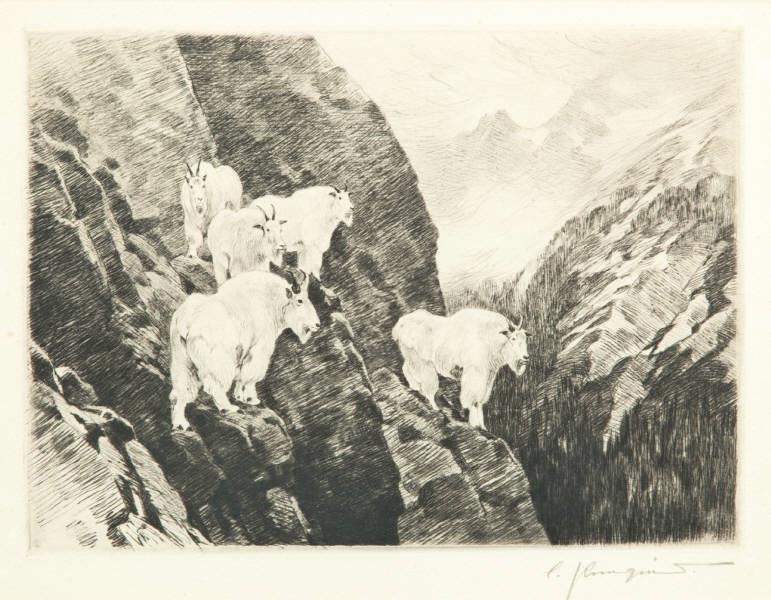 Carl Clemens Moritz Rungius | Goats | MutualArt