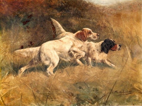 Spaniels by Gustave Muss-Arnolt, circa 1895