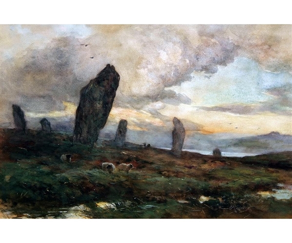 Sheep in Landscape by James Scott Kinnear