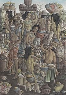Market In Bali - Ketut Sena