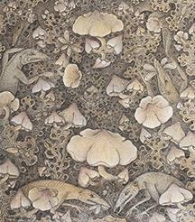 Artwork by I Gusti Putu Sana, Flora Fona, Made of tempera on canvas