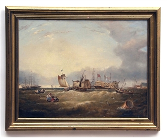 Shipping, possibly Woolwich Reach - John Dujardin