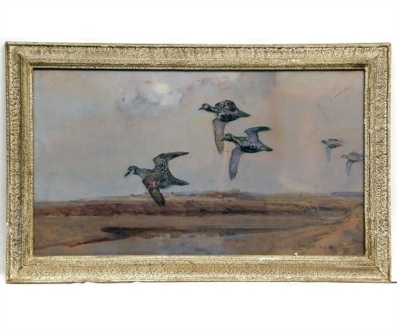 Plovers in Flight by Frank Southgate