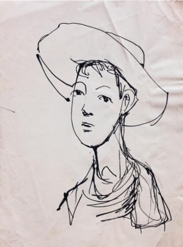 Boy with Sombrero by Fernando Zóbel