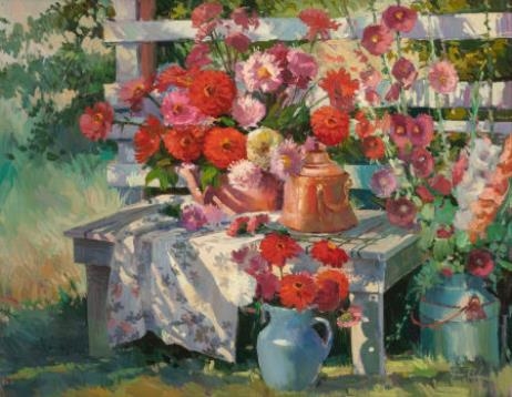 Donald Ricks | Dahlias and Daisies | MutualArt
