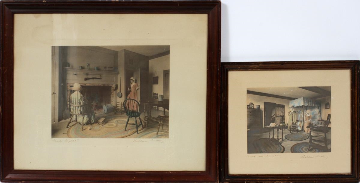 Wallace Nutting 3 Works Good Night; Proud as Peacocks; Untitled