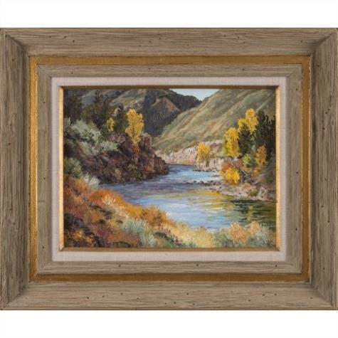 2 Works: Fall's Pallette Snake River; Spring Runoff, Cascade Canyon Creek (Grand Teton National Park) by Carol Swinney