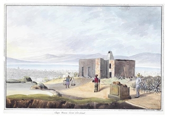 Set of 8 Works: View from the Parade, Cape Town; The Stadhouse, Cape Town;  Cape Town from the Kloof; The Lighthouse, Cape Town; The Castle, Cape Town; St. Andrew's Church, Cape Town; View in Cape Town, The Barracks & Cape Town from the Residence of Col. Fitzroy - Henry Clifford de Meillon
