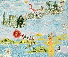 Artwork by Minos Argyrakis, Mythologic fantasy of the Aegean Sea, Made of Oil on canvas