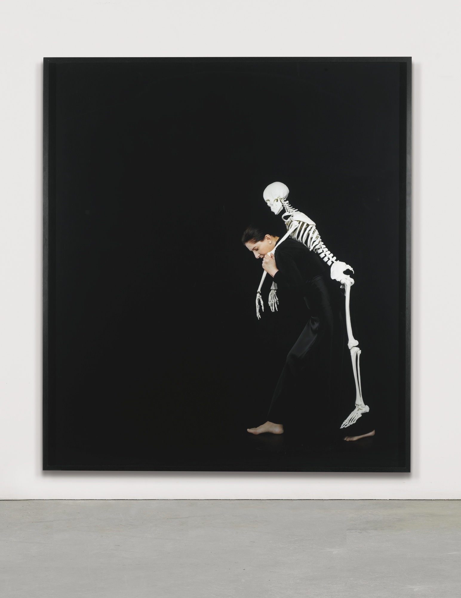 Artwork by Marina Abramović, CARRYING THE SKELETON, Made of chromogenic print