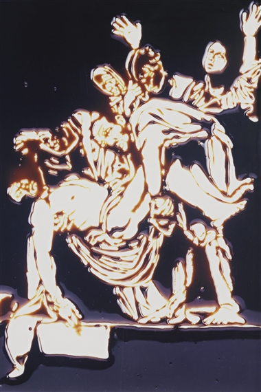 THE DESCENT FROM THE CROSS, AFTER CARAVAGGIO (FROM PICTURES OF CHOCOLATE) by Vik Muniz, 1999