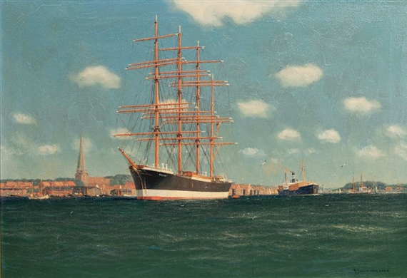 The Passat in Travamünde by Robert Schmidt Hamburg