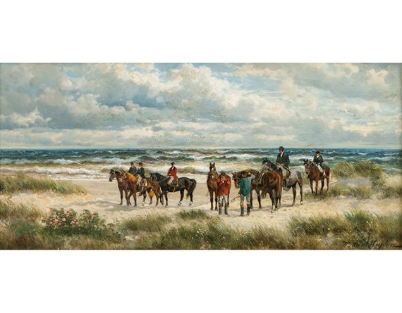 Horseriders on the Beach of Sylt by Hubert Kaplan