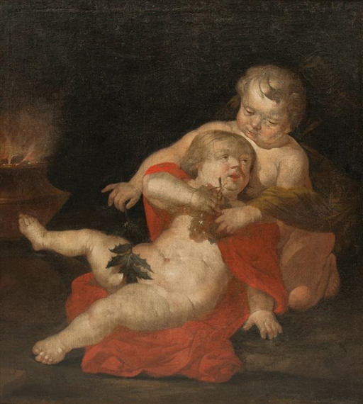Two Putti as Allegory of Autumn by Abraham van Diepenbeeck