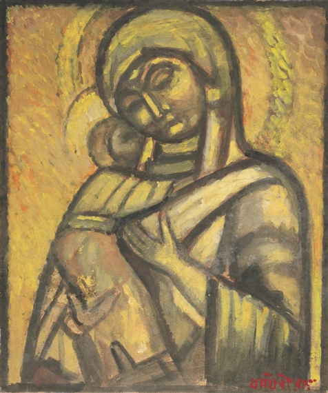 UNTITLED (MADONNA AND CHILD) by Jamini Roy