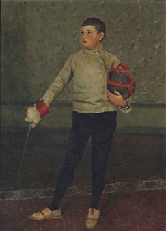 Jeune garçon à l'epée - L. Besançon