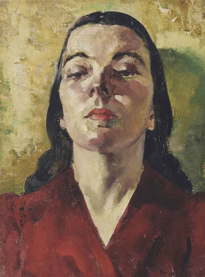 Portrait of a woman by Jacob Kramer