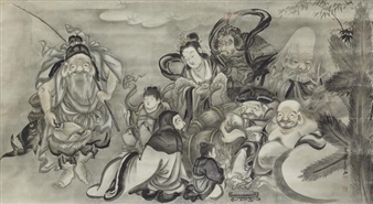 The Shichifukujin (Seven Gods of Good Fortune) - Settosai Tokei