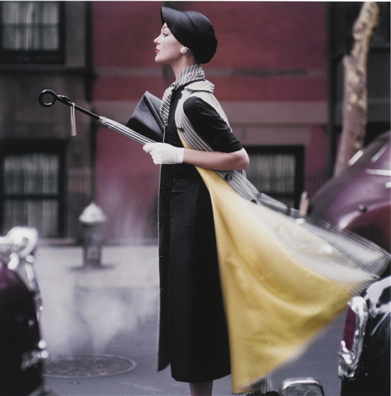 TRAFFIC, NEW YORK, VOGUE by Norman Parkinson, 1957