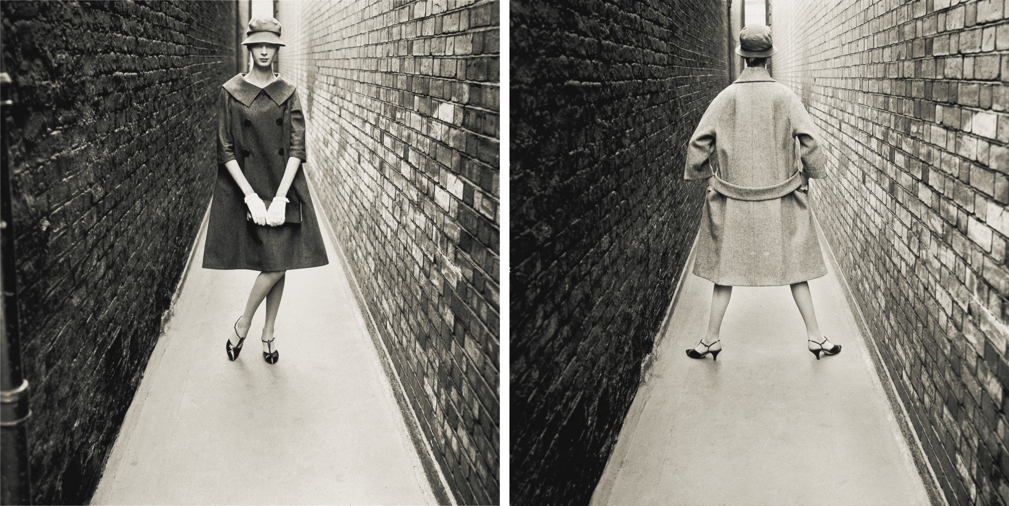 Artwork by Norman Parkinson, COMING AND GOING, BRITISH VOGUE, SEPTEMBER, Made of two silver prints