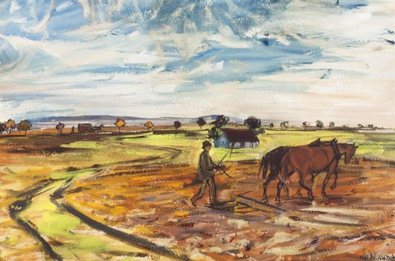 Autumn Work by Vojtěch Sedláček, 1944