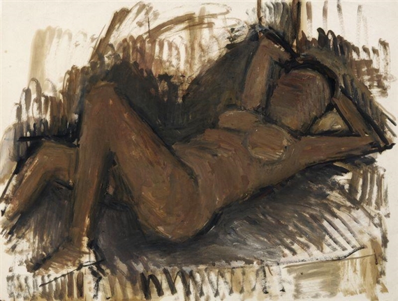 Liegender weiblicher Akt by Lothar Böhme