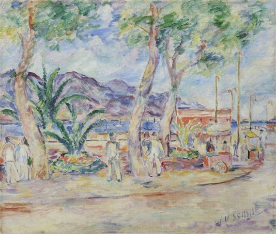 Südliche Hafenszene by Willy Semm