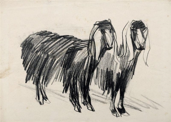 Zwei indische Hängeohrziegen by Gerd Böhme, 1930