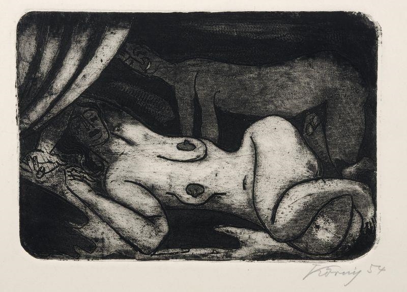 Artwork by Hans Körnig, Liebespaar, Made of Aquatint etching