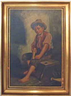 Portrait of a young boy - F. Bricard
