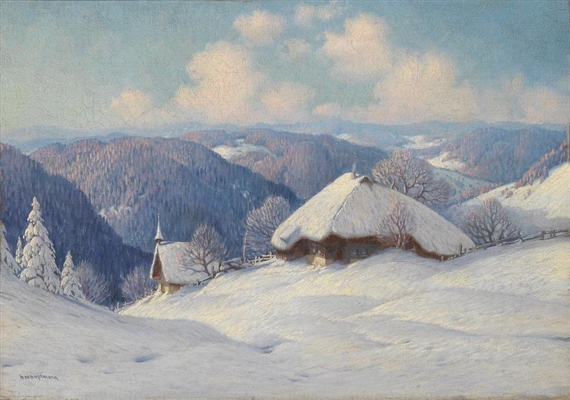 Winter Landscape by Karl Hauptmann