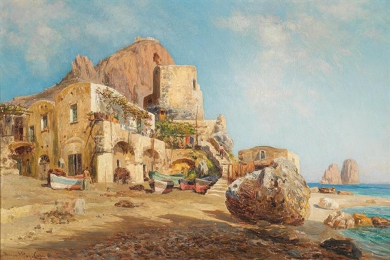 Scene on Capri by Bernardo Hay