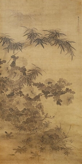 Ink Bamboo and Flowers - Xiang Zaijiang