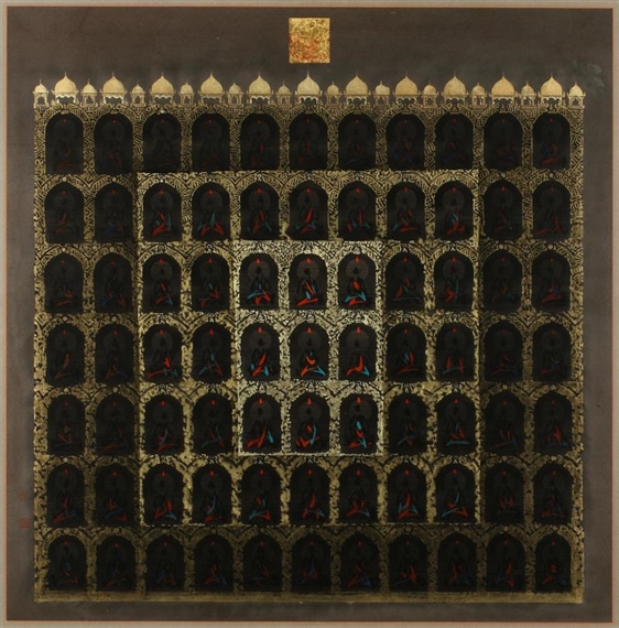 Buddhas in a temple by Guo Hanshen