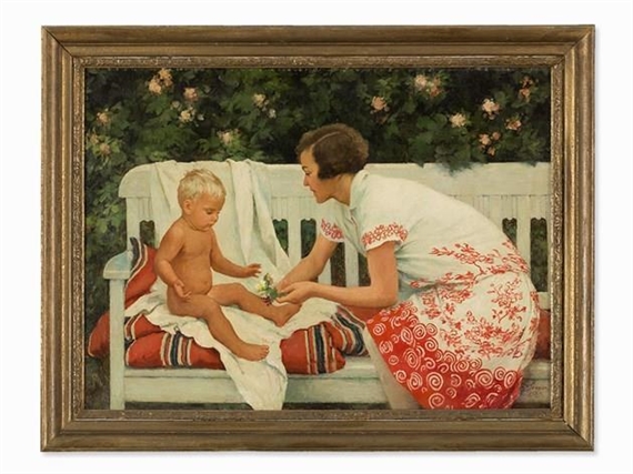 Mother and Child by Hermann Seeger, 1929