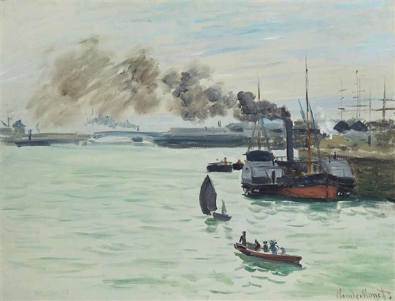 Vue d'un port by Claude Monet, 1871