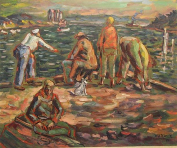 On the Pier by Marko Vukovic, 1961