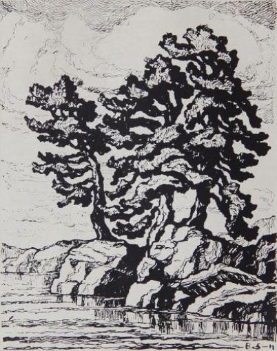 Three Pines by Birger Sandzén