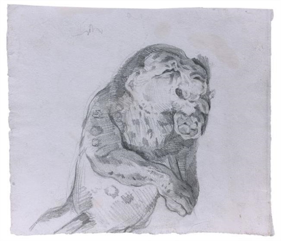 Etude de léopard by Eugène Delacroix