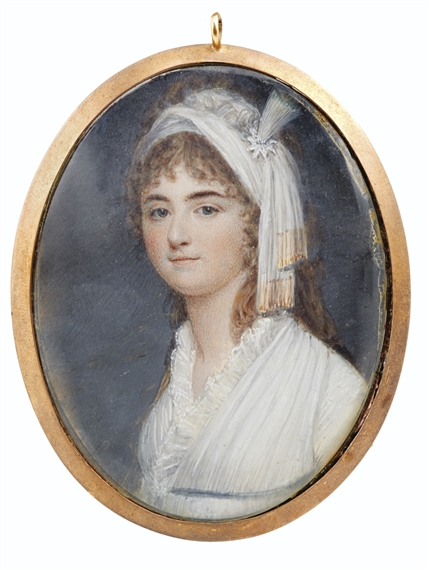 PORTRAIT DE FEMME AU FICHU BLANC, VERS by Pierre Noel Violet, 1805